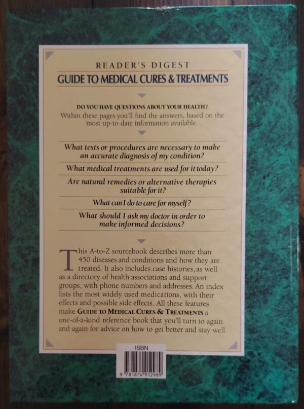 Guide To Medical Cures & Treatments – Reader’s Digest secondhand book