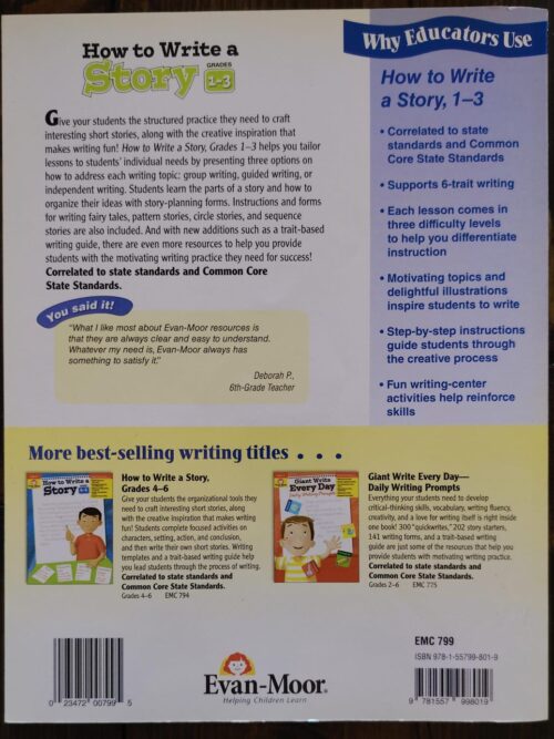 How To Write A Story – Evan Moor secondhand book
