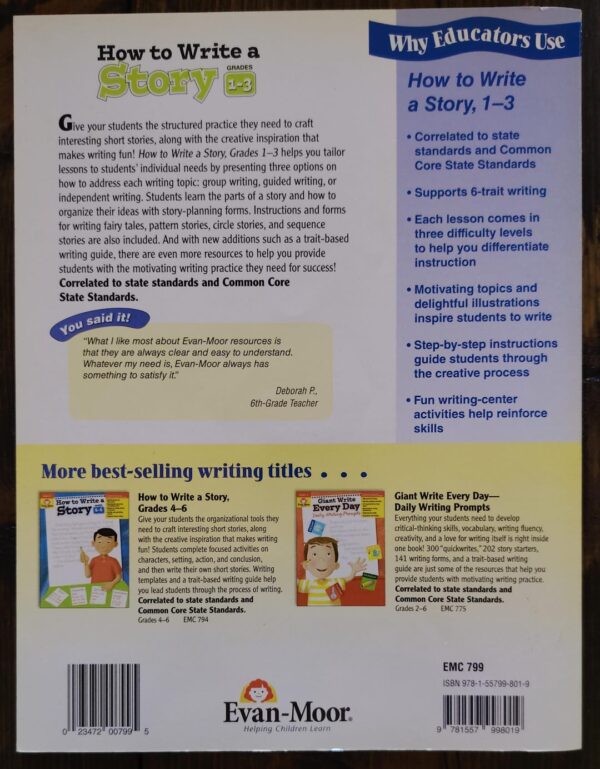 How To Write A Story – Evan Moor secondhand book