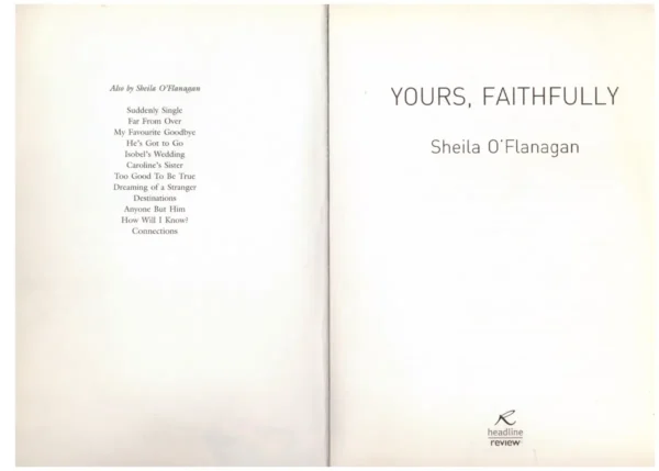 Yours, Faithfully — Sheila O’Flanagan secondhand book