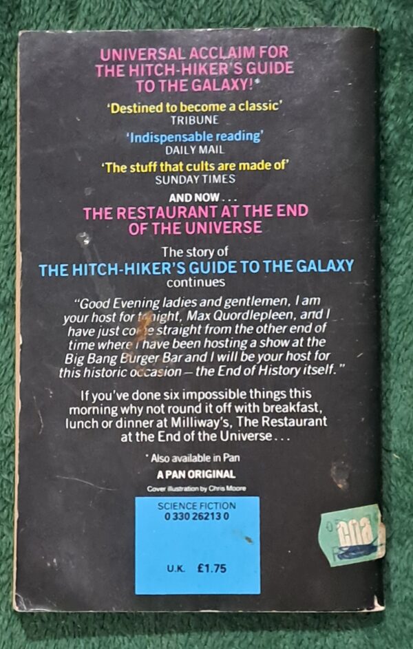 20251106_221213 The Restaurant At The End Of The Universe – Douglas Adams secondhand book