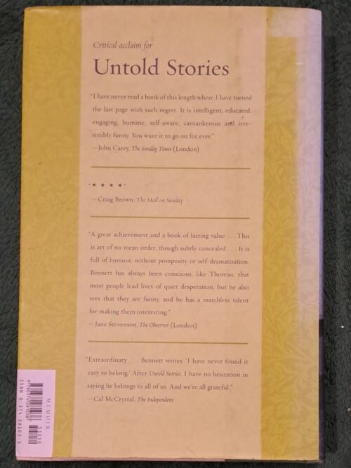 Untold Stories – Alan Bennett secondhand book