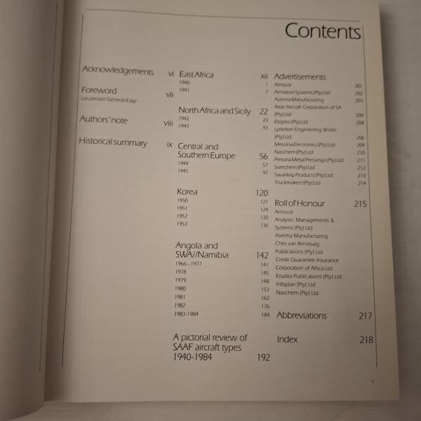 The SAAF At War, 1940-1984 – J. S. Bouwer, M. N. Louw secondhand book