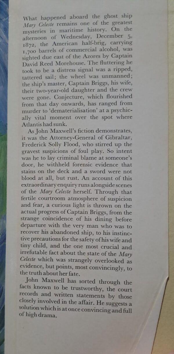 The Mary Celeste – John Maxwell secondhand book