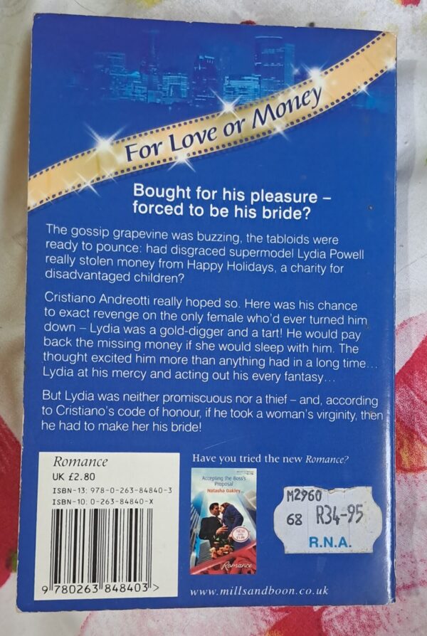 Mistress Bought And Paid For – Lynne Graham secondhand book