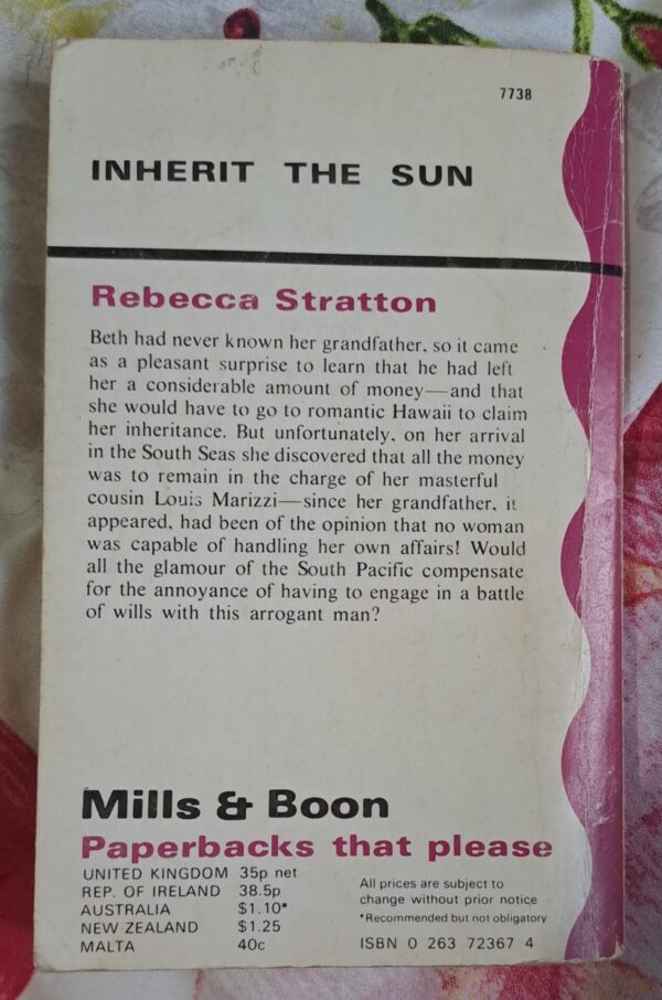 Inherit The Sun – Rebecca Stratton secondhand book