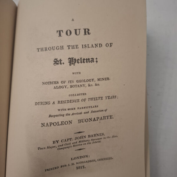 A Tour Through The Island Of St. Helena – Captain John Barnes 1817 secondhand book