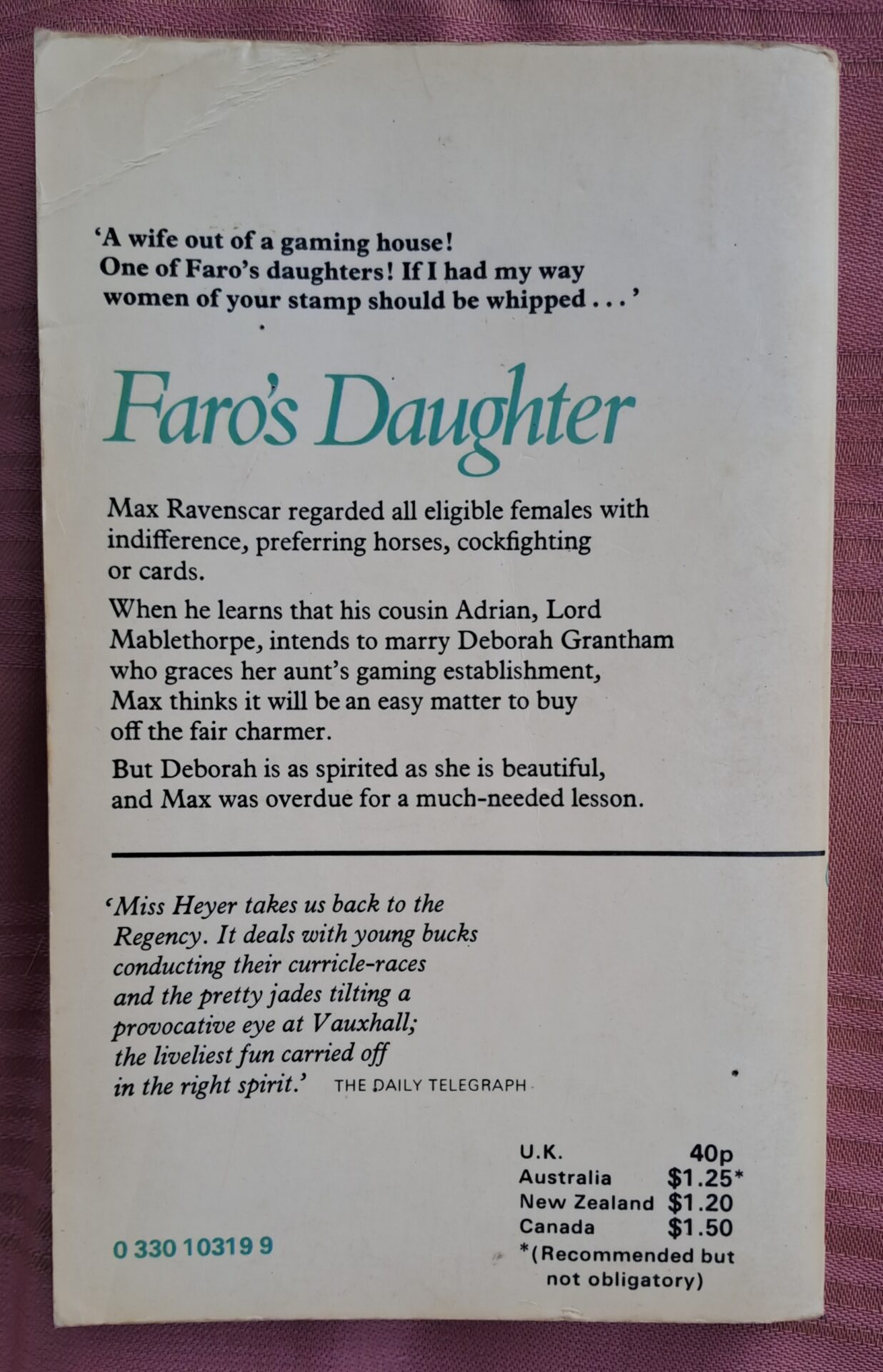 Faro’s Daughter – Georgette Heyer secondhand book