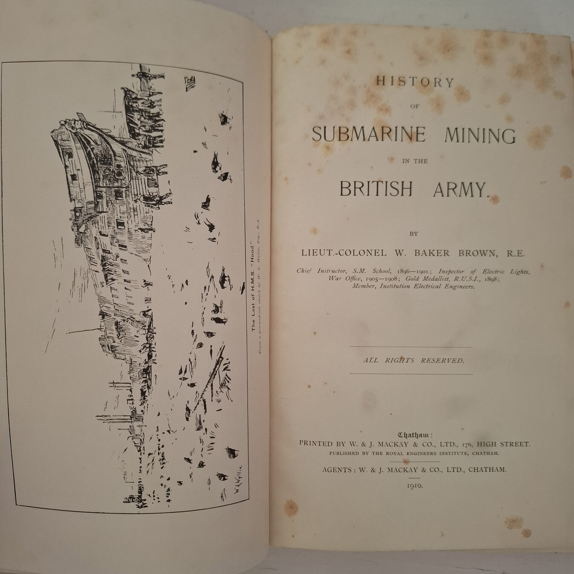 History Of Submarine Mining In The British Army – Lieut.-Colonel W. Baker Brown secondhand book