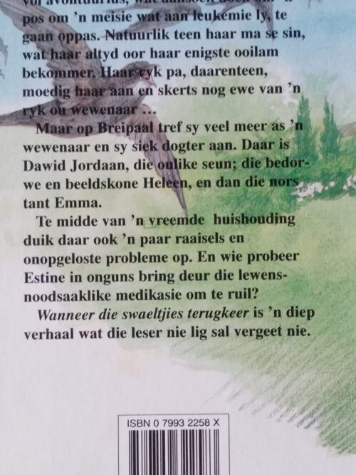Wanneer die swaeltjies terugkeer – Elizabeth Pretorius secondhand book