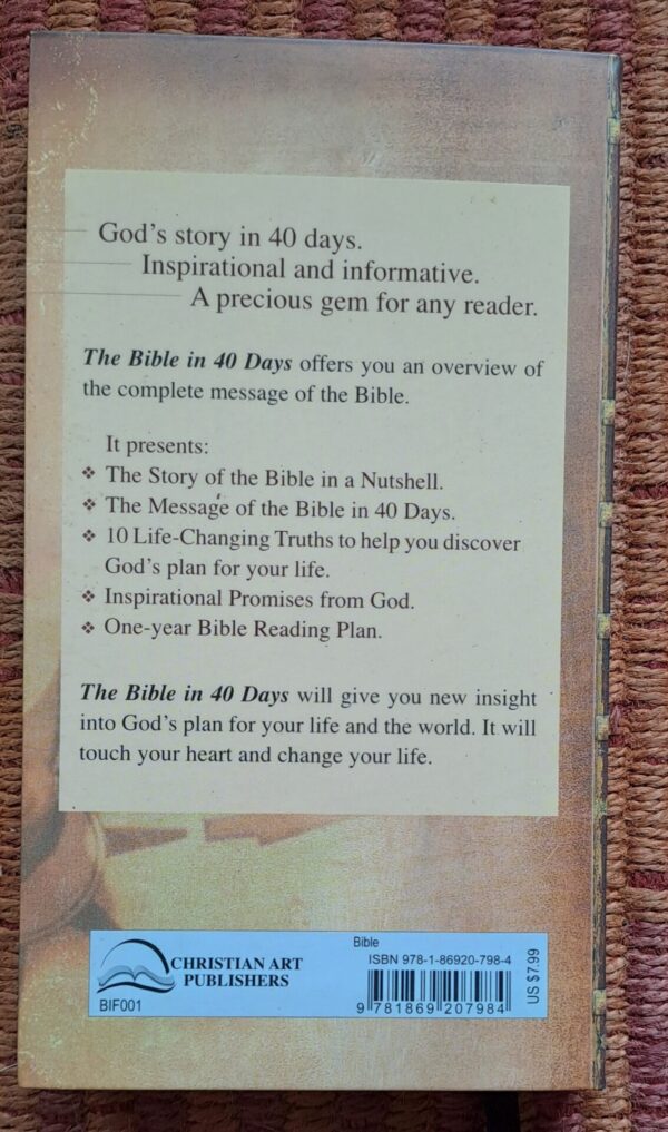The Bible In 40 Days: Men – Christian Art Publishers secondhand book