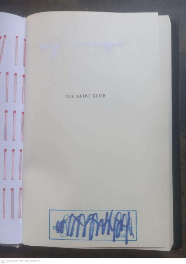 Alibi Klub5 Die Alibi Klub — Jaco Van Schalkwyk secondhand book