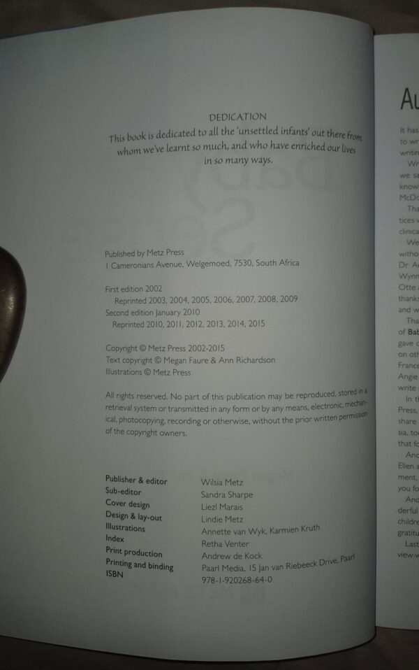 Baby Sense – Megan Faure, Ann Richardson secondhand book