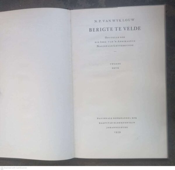 Berigte Te Velde — N. P. Van Wyk Louw secondhand book