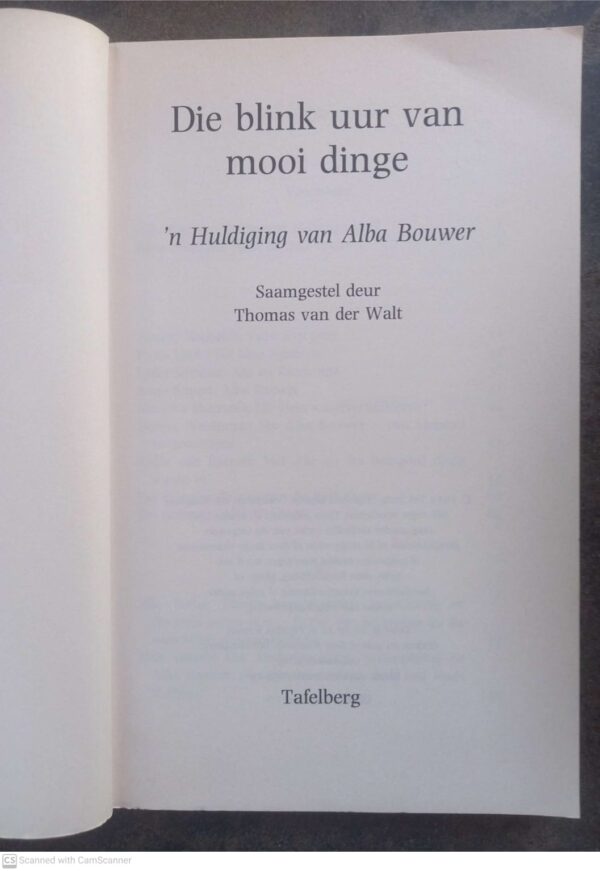 Die Blink Uur Van Mooi Dinge — Thomas Van Der Walt secondhand book