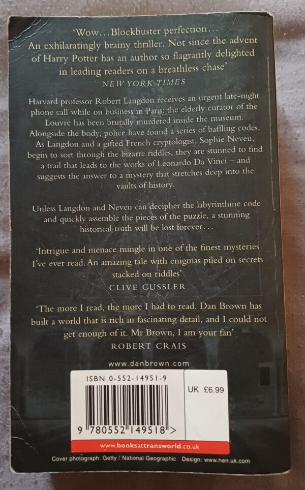 The Da Vinci Code – Dan Brown secondhand book