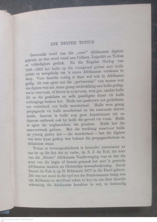 Keur Uit Die Gedigte Van Totius — C. M. Van Den Heever secondhand book