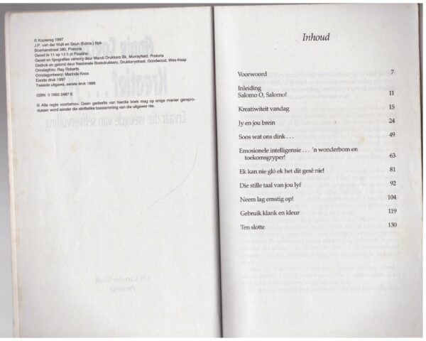 Kreatief… Jy!: Ervaar Die Vreugde Van Selfvervulling – Annie Coetzee secondhand book
