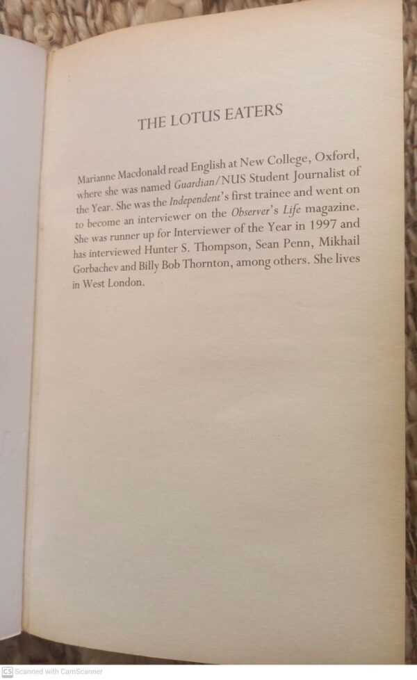 The Lotus Eaters – Marianne Macdonald secondhand book