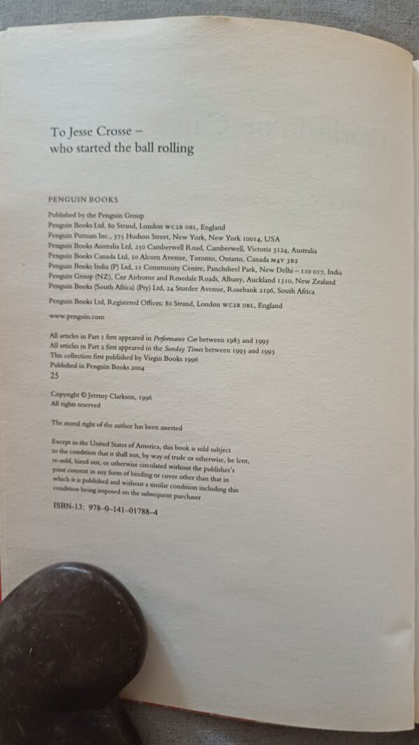 Clarkson On Cars – Jeremy Clarkson secondhand book