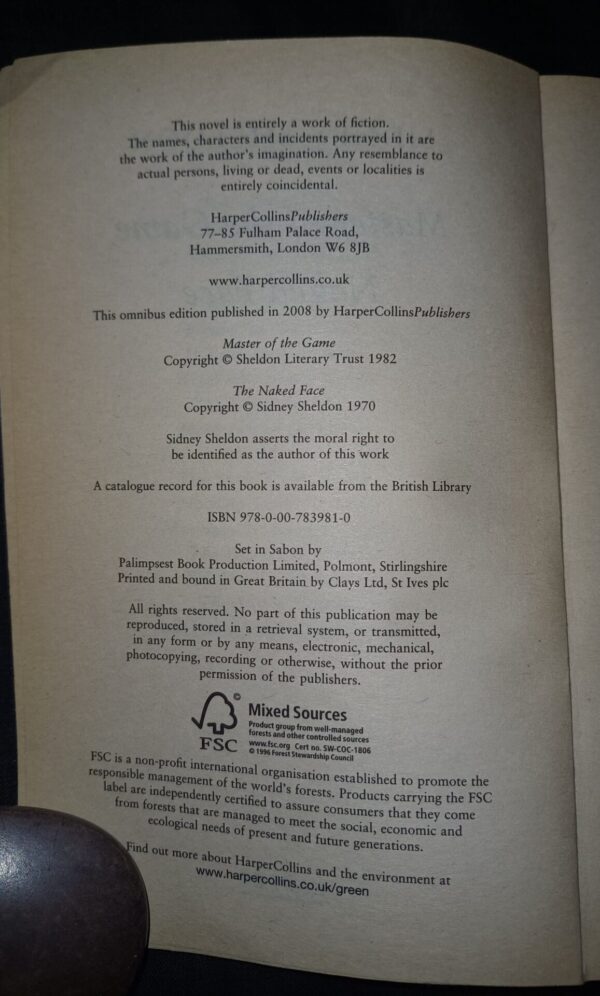 Master Of The Unexpected Omnibus – Sidney Sheldon secondhand book