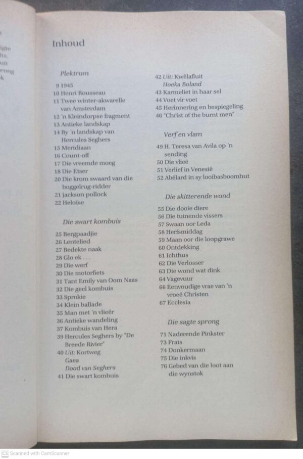 Omtoorvuur: ‘n Keur Uit Die Poësie Van Sheila Cussons secondhand book
