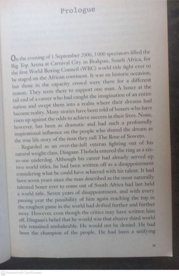 Rose of Soweto4 Rose Of Soweto: The Dingaan Thobela Story — Deon Potgieter secondhand book