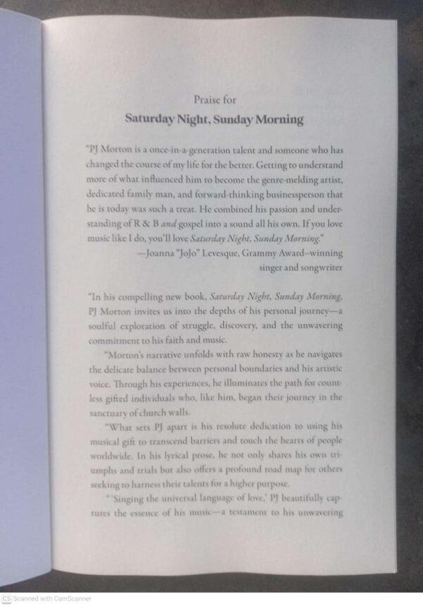 Saturday Night3 Saturday Night, Sunday Morning — PJ Morton secondhand book