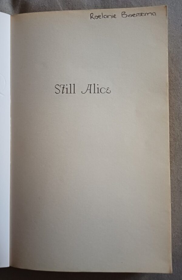 Still Alice – Lisa Genova secondhand book