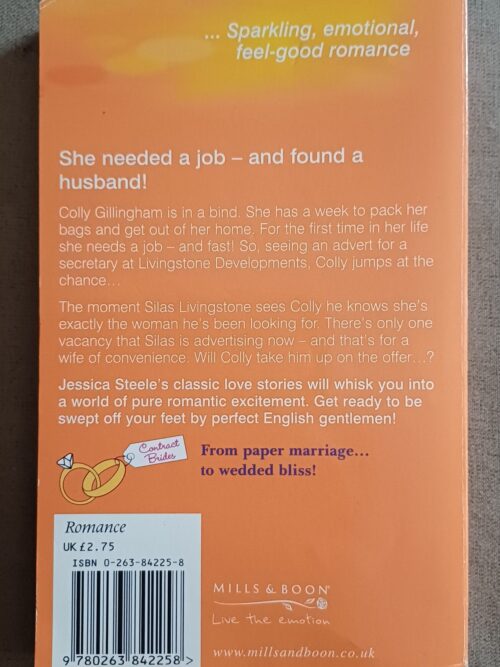 Wife Of Convenience – Jessica Steele secondhand book