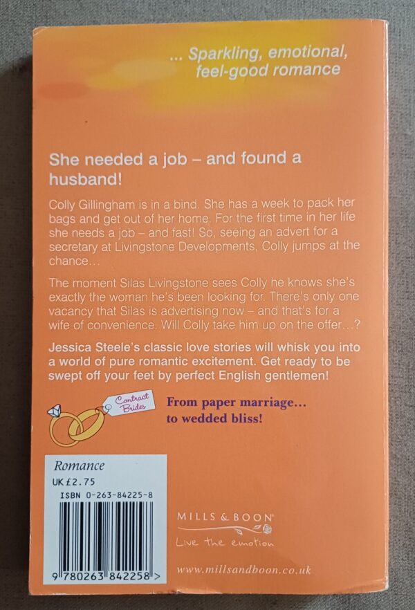 Wife Of Convenience – Jessica Steele secondhand book