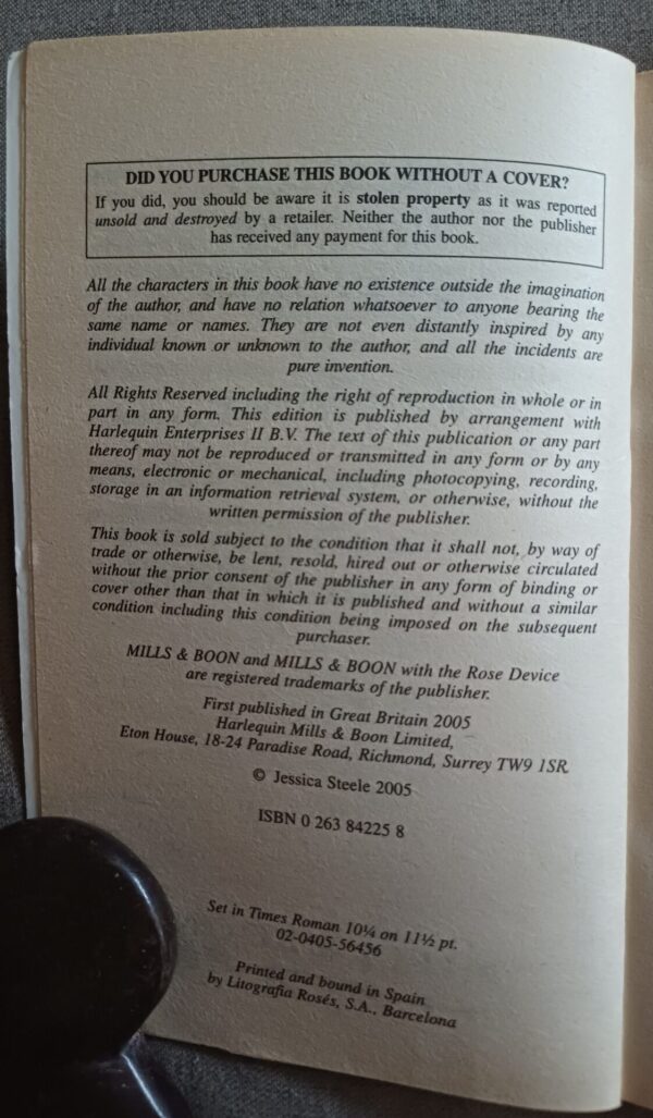 Wife Of Convenience – Jessica Steele secondhand book