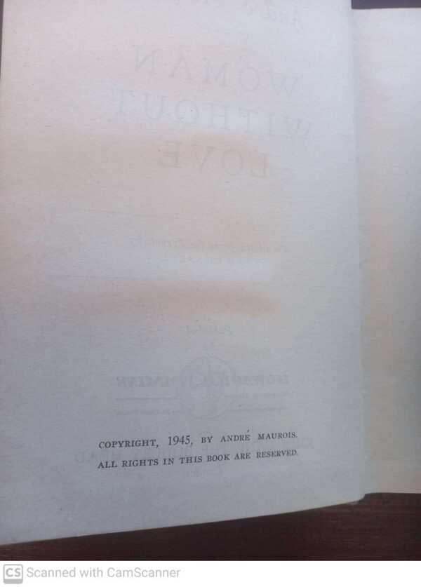 Woman Without Love — André Maurois secondhand book