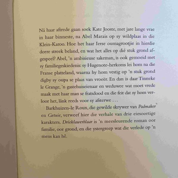 Drieklawerblaar – Christine Barkhuizen-Le Roux secondhand book