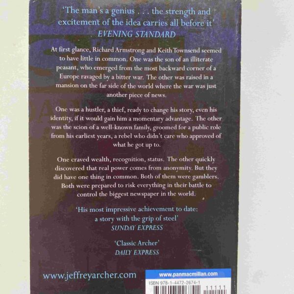 The Fourth Estate – Jeffrey Archer secondhand book