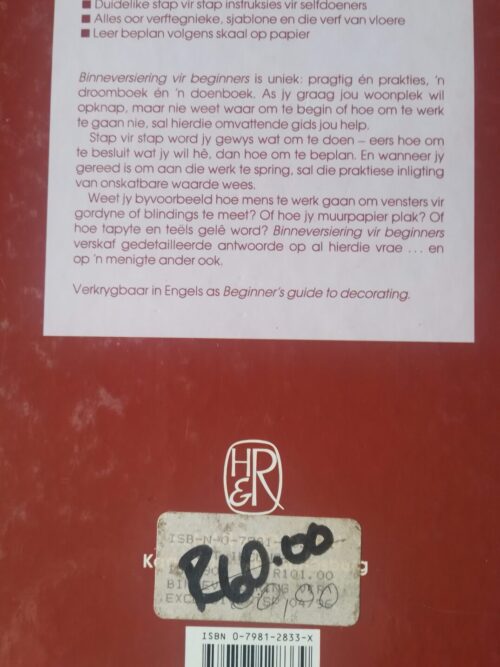 Binneversiering Vir Beginners – Jocasta Innes, Jill Blake secondhand book