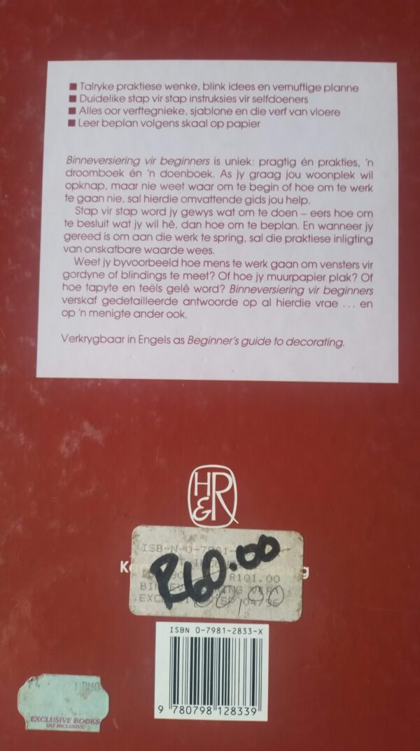 Binneversiering Vir Beginners – Jocasta Innes, Jill Blake secondhand book
