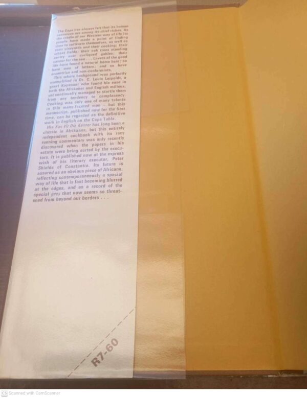 Leipoldt’s Cape Cookery — C. Louis Leipoldt secondhand book