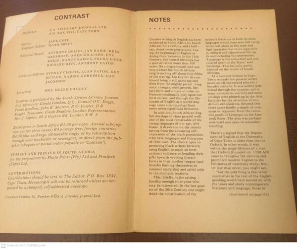 Contrast 40 – Volume 10, Number 4, August 1976 secondhand book