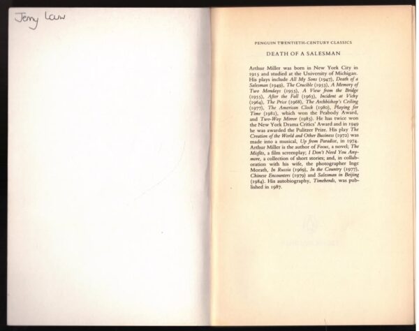 Death of a Salesman 3 Death Of A Salesman – Arthur Miller secondhand book