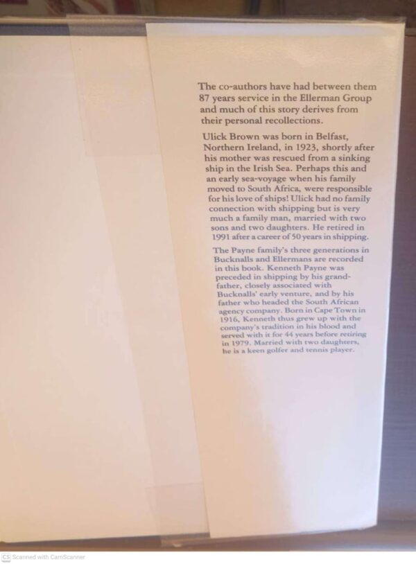Ellermans In South Africa, 1892-1992 — Kenneth Payne, Ulick Brown secondhand book