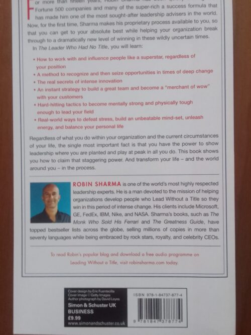 The Leader Who Had No Title – Robin Sharma secondhand book