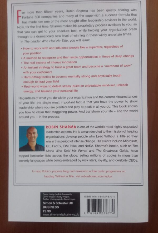 The Leader Who Had No Title – Robin Sharma secondhand book
