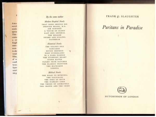 Puritans In Paradise — Frank G. Slaughter secondhand book