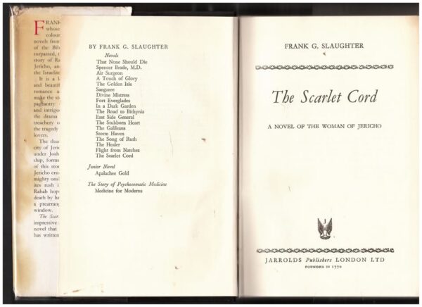The Scarlet Cord — Frank G. Slaughter secondhand book