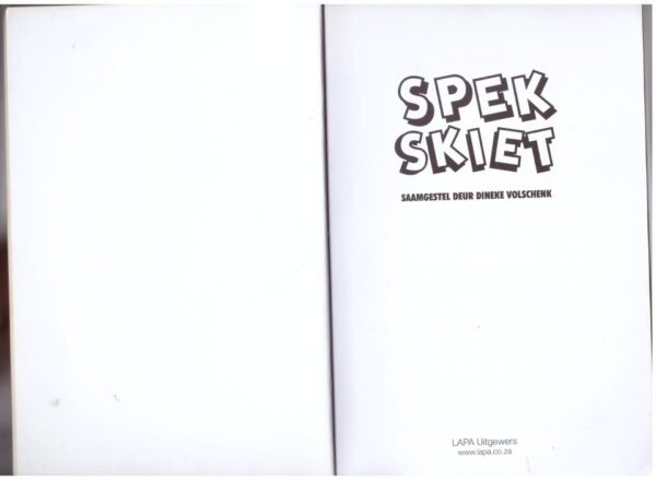 Spekskiet4 Spekskiet — Dineke Volschenk secondhand book