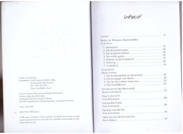 Spekskiet5 Spekskiet — Dineke Volschenk secondhand book