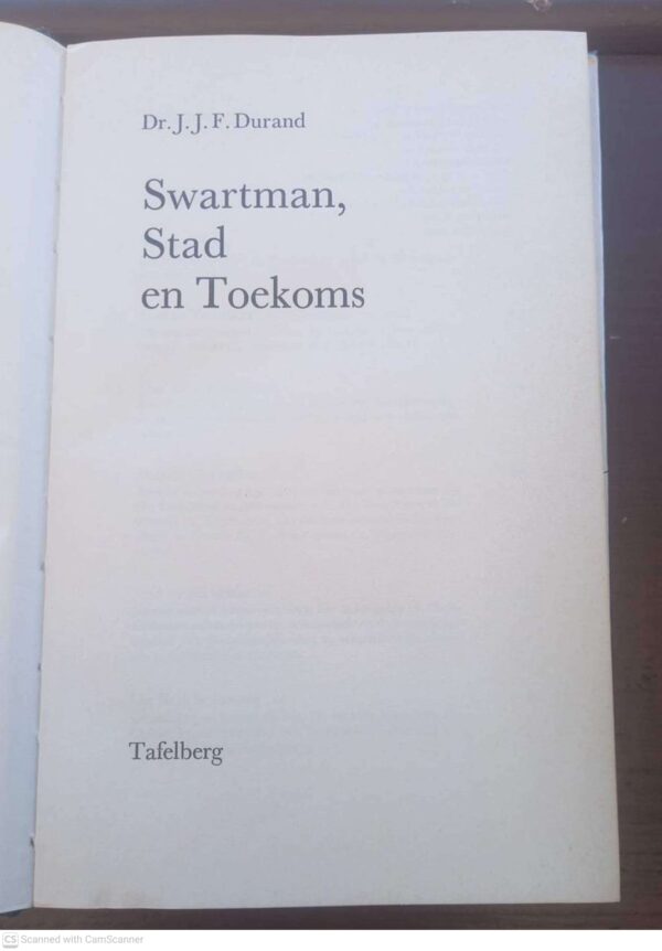 Swartman, Stad En Toekoms — J. J. F. Durand secondhand book