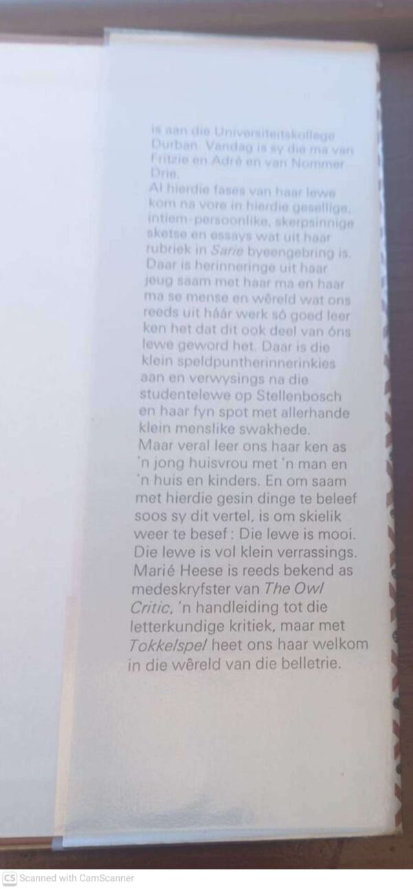 Tokkelspel — Marié Heese secondhand book