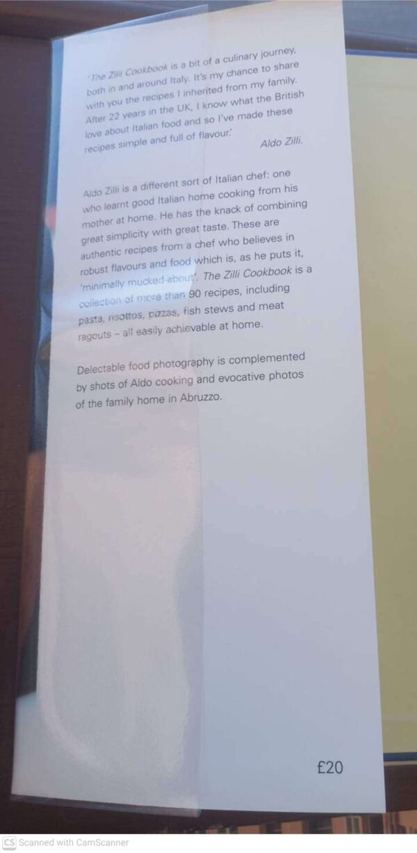 Zilli Cookbook3 The Zilli Cookbook — Aldo Zilli secondhand book